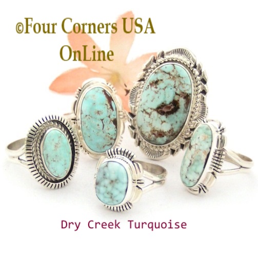 Dry Creek Turquoise Rings at Four Corners USA OnLine Native American Jewelry