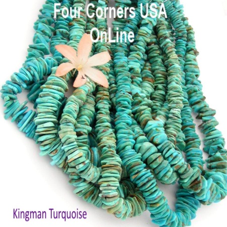 Kingman Turquoise Designer Bead Strands Four Corners USA OnLine Southwest Jewelry Making Supplies
