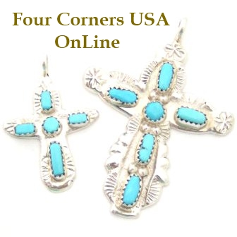 Various size Crosses by Acclaimed Zuni Silversmith Cecilia Iule
