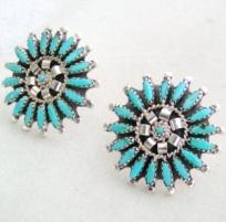 Native American Indian Sterling Jewerly Clip On Earrings