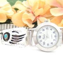 Native American Indian Jewelry Sterling Silver and Leather Watches for Men and Women