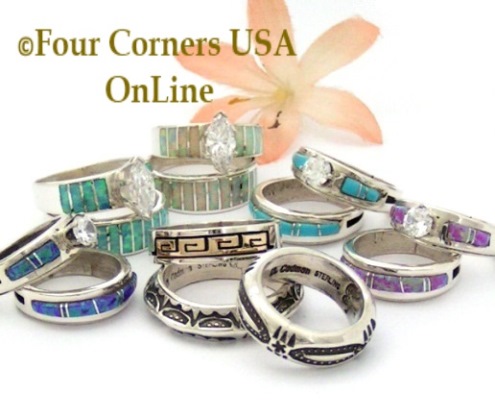 Alternative Wedding Rings Four Corners USA OnLine Navajo Silver Jewelry