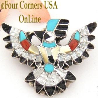 Inlay Brooch Pendant Jewelry Four Corners USA OnLine Native American Jewelry